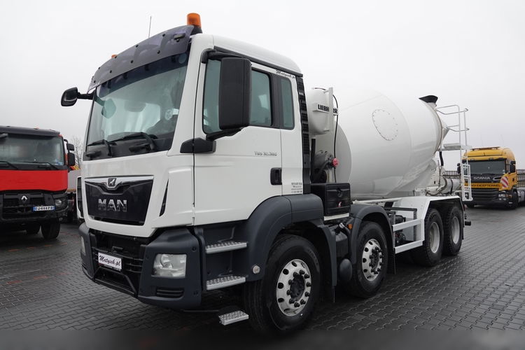 MAN / TGS 32.360 / 8X4 / BETONOMIESZARKA / GRUSZKA LIEBHERR / 9 m3 / OPONY 100% / EURO 6  zdjęcie 2