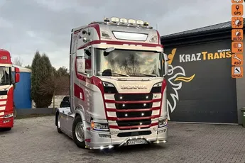 Scania S730 V8 4X2 2018 PEŁNA OPCJA 650Tkm cała na poduszce trux alcoa