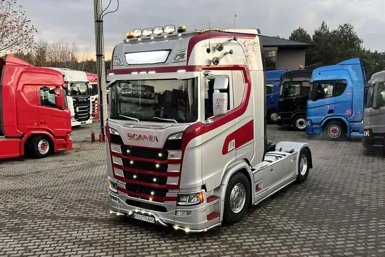 Scania S730 V8 4X2 2018 PEŁNA OPCJA 650Tkm cała na poduszce trux alcoa zdjęcie 8