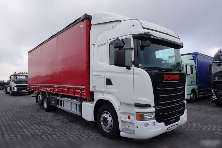 Scania G 320 / 6x2 / FIRANKA- 9 M / + WINDA ZAŁADOWCZA / EURO 6 / oś skrętna i podnoszona / BARDZO MOCNA PODŁOGA SZYNA-DESKA  zdjęcie 7