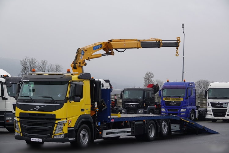 Volvo FM 410 / 6x2 / LAWETA + HDS EFFER 170 / STEROWANIE RADIOWE / OŚ PODNOSZONA / 3 OSIOWY / NAJAZDY HYDRAULICZNE / EURO 6 / WCIĄGARKA + PILOT  zdjęcie 1