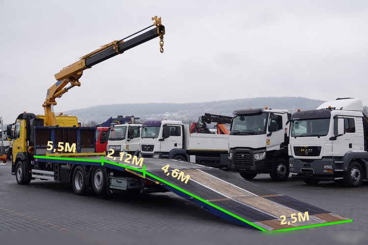 Volvo FM 410 / 6x2 / LAWETA + HDS EFFER 170 / STEROWANIE RADIOWE / OŚ PODNOSZONA / 3 OSIOWY / NAJAZDY HYDRAULICZNE / EURO 6 / WCIĄGARKA + PILOT  zdjęcie 2