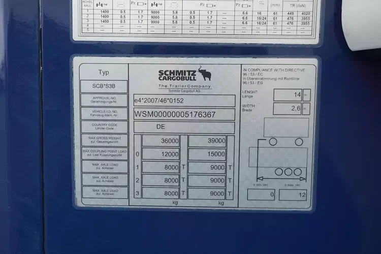 Schmitz / CHŁODNIA / TK SLX 300 / DOPPELSTOCK / OŚ PODNOSZONA zdjęcie 11