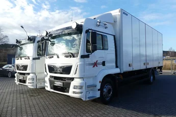 MAN TGM 18.290 / IZOTERMA + WINDA / GLOB / EURO 6 / OTWIERANY BOK /