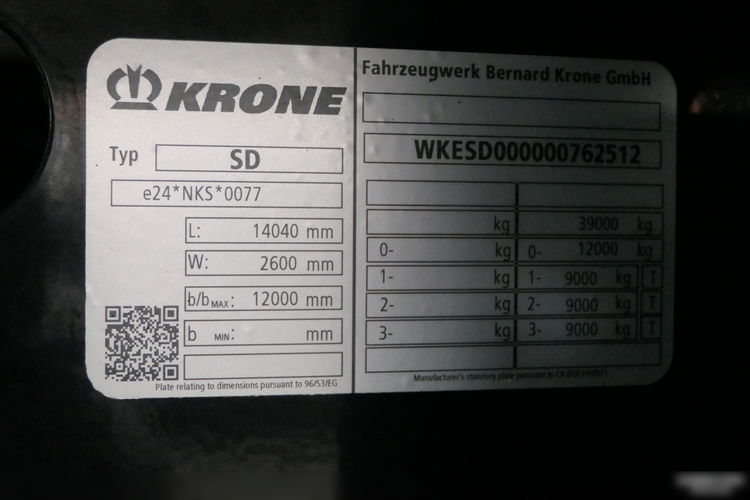 Krone / CHŁODNIA / 2017 ROK / CARRIER VECTOR 1550 / DOPPELSTOCK / 6 000 MTH / OŚ PODNOSZONA  zdjęcie 24