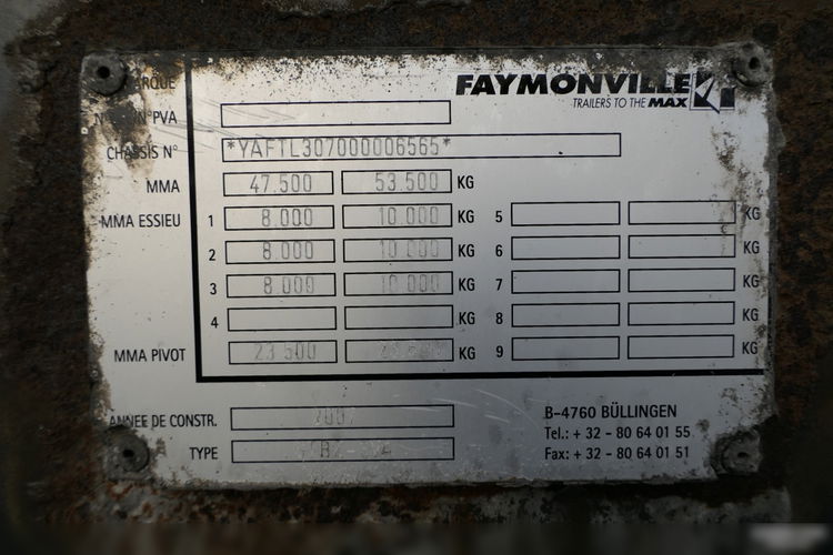 Faymonville FAYMONVILE / TIEFBET / NISKOPODWOZIE / ROZCZEPIANA / ROZCIĄGANA- 8m + 6m / OSIE SKRĘTNE / Długość 22 m / LAWETA  zdjęcie 24