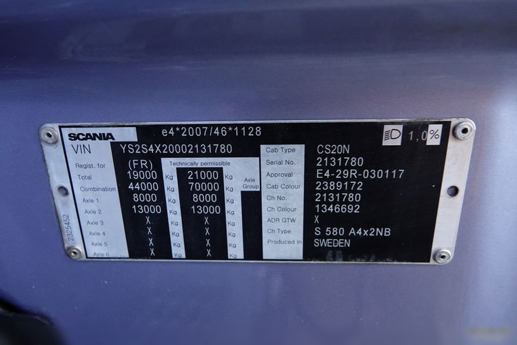 Scania S 580 / V8 / RETARDER / HYDRAULIKA /CAŁA NA PODUSZKACH / SKÓRY / NOWY MODEL / PO KONTRAKCIE SERWISOWYM  zdjęcie 37