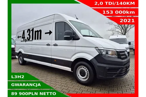 Volkswagen Crafter L3H2 89900zł NETTO 2.0TDi/140KM