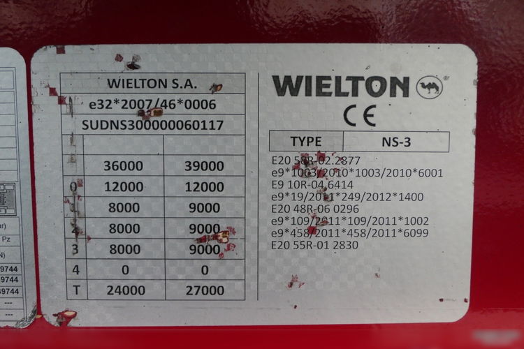 Wielton FIRANKA / MEGA /MULDA DO STALI - 9 M / COILMULDA / OŚ PODNOSZONA / SAF / MAŁO UŻYWANA zdjęcie 26