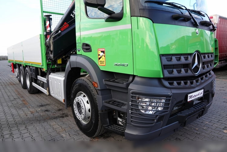 Mercedes AROCS 3240 / 8x4 / SKRZYNIOWY + HDS HIAB 192 E-5 wysów : 15 M  / HDS ZA KABINĄ / TRIDEM / OŚ PODNOSZONA + SKRĘTNA / EURO 6 / STEROWANIE RADIOWE  zdjęcie 9