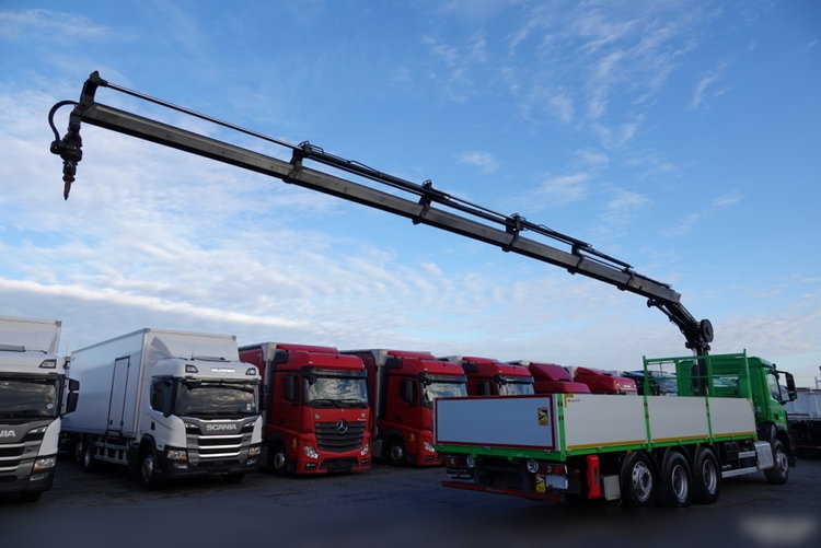 Mercedes AROCS 3240 / 8x4 / SKRZYNIOWY + HDS HIAB 192 E-5 wysów : 15 M  / HDS ZA KABINĄ / TRIDEM / OŚ PODNOSZONA + SKRĘTNA / EURO 6 / STEROWANIE RADIOWE  zdjęcie 4