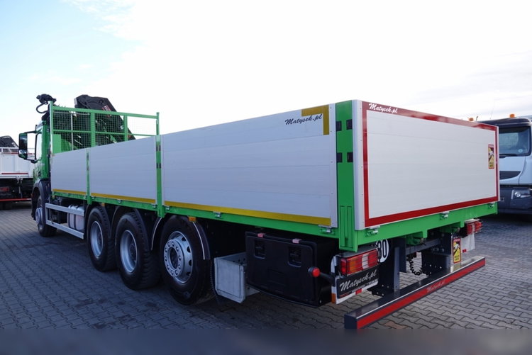 Mercedes AROCS 3240 / 8x4 / SKRZYNIOWY + HDS HIAB 192 E-5 wysów : 15 M  / HDS ZA KABINĄ / TRIDEM / OŚ PODNOSZONA + SKRĘTNA / EURO 6 / STEROWANIE RADIOWE  zdjęcie 6