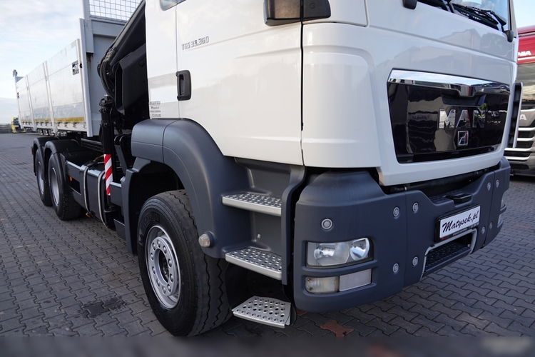 MAN TGS 33.360 / 6x4 / WYWROTKA TYLNOZSYPOWA 5.8 M + HDS HIAB XS 122 / STEROWANIE RADIOWE / HDS ZA KABINĄ / EURO 5 / UAL zdjęcie 9