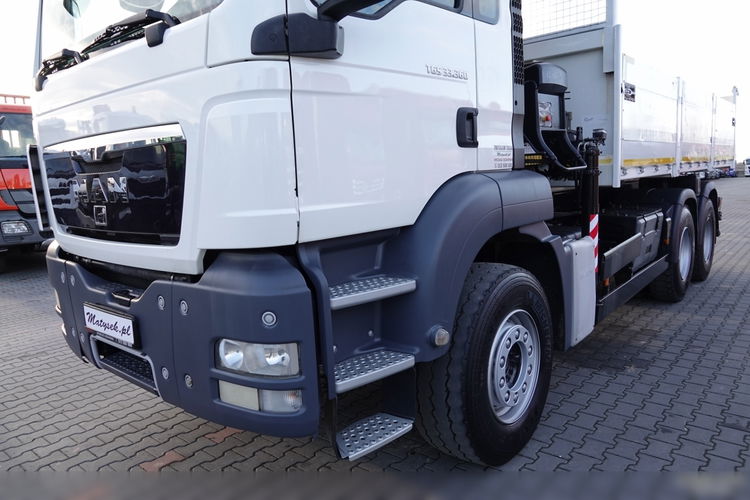 MAN TGS 33.360 / 6x4 / WYWROTKA TYLNOZSYPOWA 5.8 M + HDS HIAB XS 122 / STEROWANIE RADIOWE / HDS ZA KABINĄ / EURO 5 / UAL zdjęcie 10