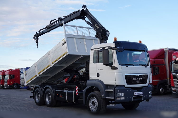 MAN TGS 33.360 / 6x4 / WYWROTKA TYLNOZSYPOWA 5.8 M + HDS HIAB XS 122 / STEROWANIE RADIOWE / HDS ZA KABINĄ / EURO 5 / UAL zdjęcie 1