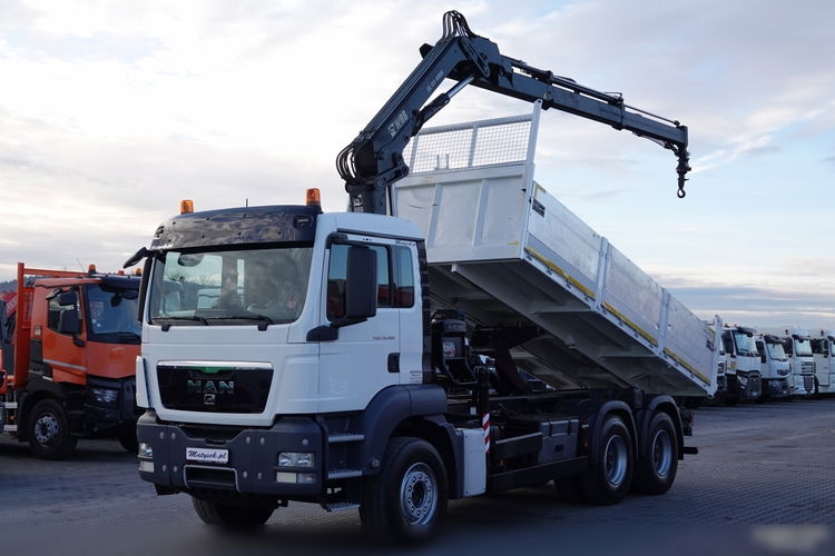 MAN TGS 33.360 / 6x4 / WYWROTKA TYLNOZSYPOWA 5.8 M + HDS HIAB XS 122 / STEROWANIE RADIOWE / HDS ZA KABINĄ / EURO 5 / UAL zdjęcie 2