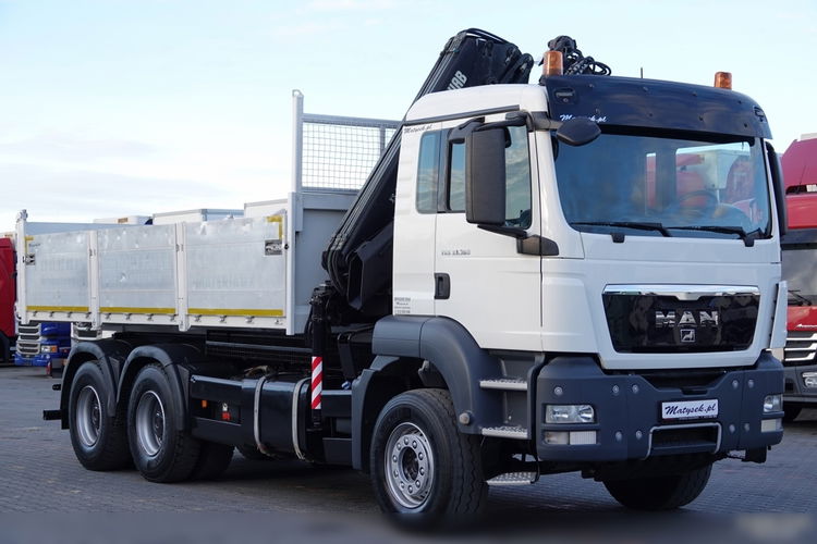 MAN TGS 33.360 / 6x4 / WYWROTKA TYLNOZSYPOWA 5.8 M + HDS HIAB XS 122 / STEROWANIE RADIOWE / HDS ZA KABINĄ / EURO 5 / UAL zdjęcie 8