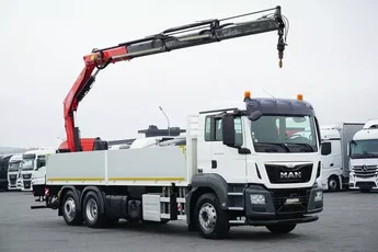 MAN / TGS / 26.400 / 6 X 2 / SKRZYNIOWY + HDS / FASSI F 175 / OŚ SKRĘTNA