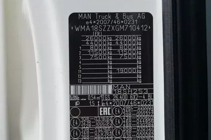MAN / TGS / 26.400 / 6 X 2 / SKRZYNIOWY + HDS / FASSI F 175 / OŚ SKRĘTNA zdjęcie 11