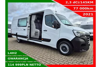 Renault Master L4H2 114999zł NETTO Brygadówka 7 osób 2.3dCi/145KM