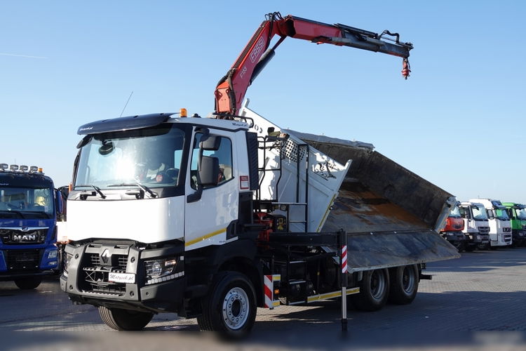 Renault K 430 / 6x4 / WYWROTKA + HDS FASSI F 155 / HYDROBURTA / EURO 6 / STEROWANIE RADIOWE / ROTATOR  zdjęcie 9