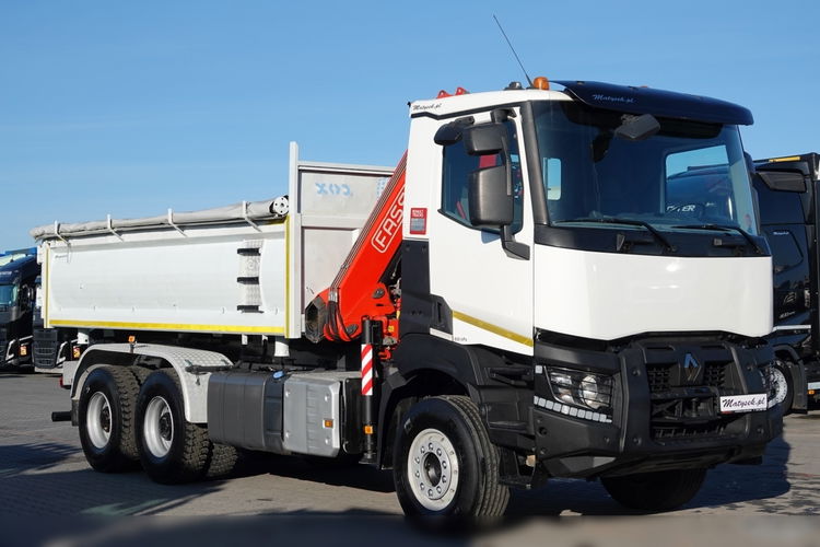 Renault K 430 / 6x4 / WYWROTKA + HDS FASSI F 155 / HYDROBURTA / EURO 6 / STEROWANIE RADIOWE / ROTATOR  zdjęcie 24