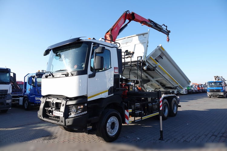 Renault K 430 / 6x4 / WYWROTKA + HDS FASSI F 155 / HYDROBURTA / EURO 6 / STEROWANIE RADIOWE / ROTATOR  zdjęcie 2