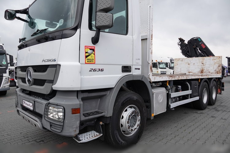 Mercedes ACTROS 2636 / 6x4 / SKRZYNIOWY 6, 5 M + HDS HIAB 166 - 5x WYSÓW 15 M / STEROWANIE RADIOWE / EURO 5  zdjęcie 9