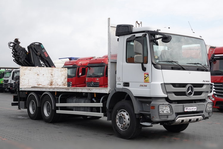 Mercedes ACTROS 2636 / 6x4 / SKRZYNIOWY 6, 5 M + HDS HIAB 166 - 5x WYSÓW 15 M / STEROWANIE RADIOWE / EURO 5  zdjęcie 22