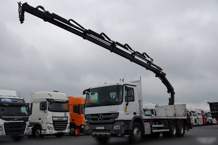Mercedes ACTROS 2636 / 6x4 / SKRZYNIOWY 6, 5 M + HDS HIAB 166 - 5x WYSÓW 15 M / STEROWANIE RADIOWE / EURO 5  zdjęcie 2