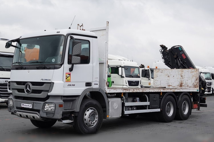 Mercedes ACTROS 2636 / 6x4 / SKRZYNIOWY 6, 5 M + HDS HIAB 166 - 5x WYSÓW 15 M / STEROWANIE RADIOWE / EURO 5  zdjęcie 7