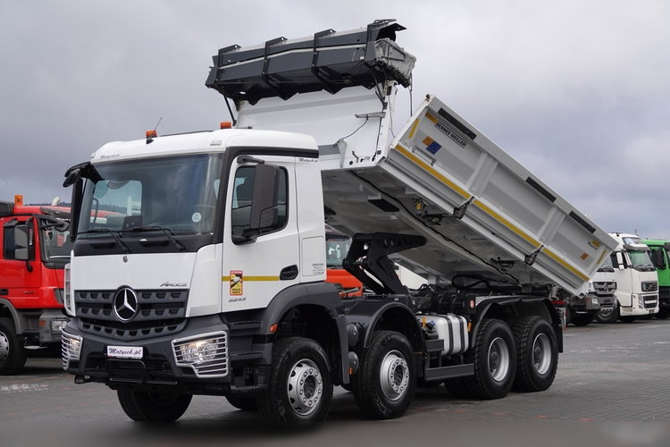 Mercedes AROCS 3243 / 8x4 / WYWROTKA + HYDROBURTA / BORDMATIC / MEILLER KIPPER / EURO 6 / OPONY 100 % / 50 TYS.KM. zdjęcie 1