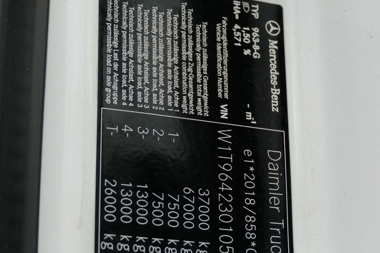 Mercedes AROCS 3246 / 8x4 / WYWROTKA / TYLNOZSYP / EURO 6 / OPONY 100 %  zdjęcie 36