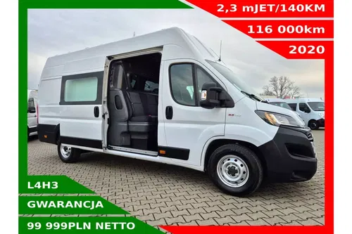 Fiat Ducato L4H3 99999zł NETTO Brygadówka 6 osób 2.3 MultiJET/140KM