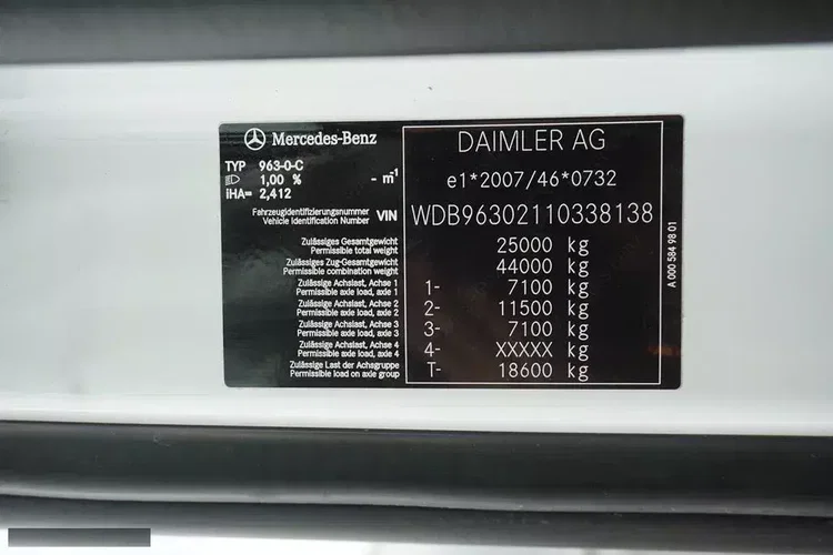 Mercedes ACTROS / 2545 / E 6 / ACC / FIRANKA / 20 PALET zdjęcie 11