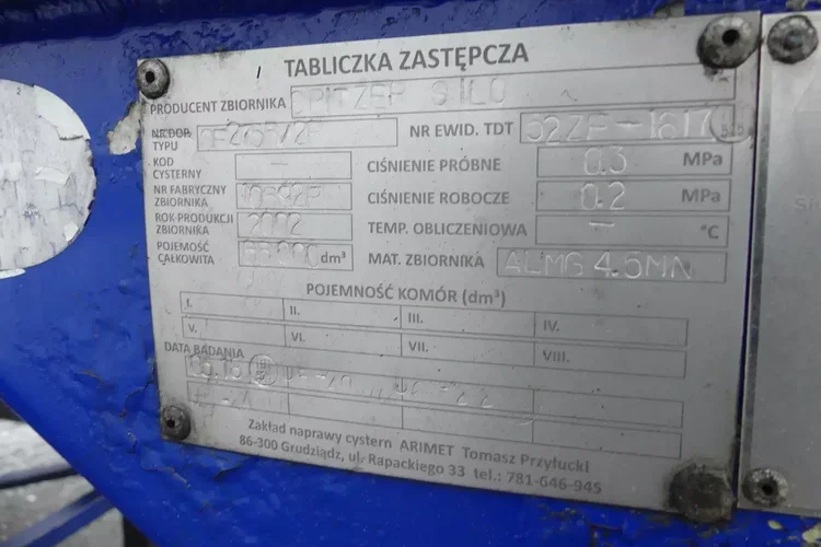 Spitzer SF / CYSTERNA 55m3 / SILOS DO MATERIAŁÓW SYPKICH / zdjęcie 16