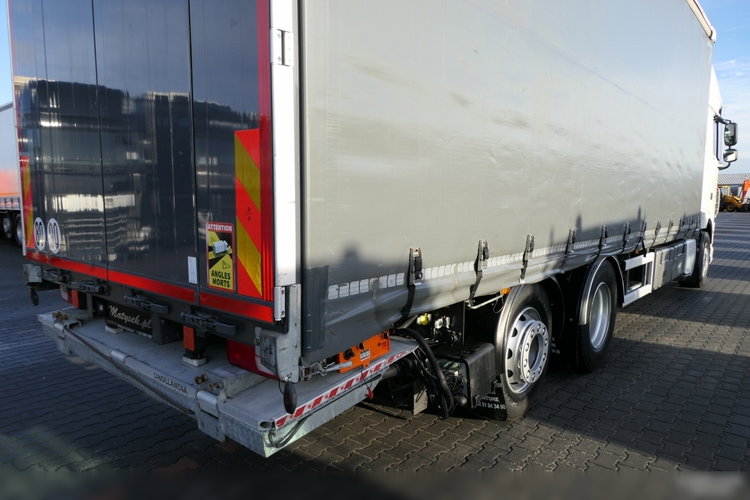 DAF XF 480 / 6x2 / FIRANKA - 8.2 m / + WINDA ZAŁADOWCZA / KLIMA POSTOJOWA / MOCNA PODŁOGA: SZYNA-DESKA / EURO 6 / OŚ PODNOSZONA zdjęcie 11