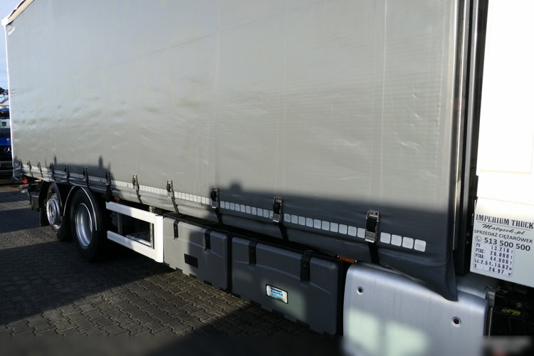 DAF XF 480 / 6x2 / FIRANKA - 8.2 m / + WINDA ZAŁADOWCZA / KLIMA POSTOJOWA / MOCNA PODŁOGA: SZYNA-DESKA / EURO 6 / OŚ PODNOSZONA zdjęcie 13