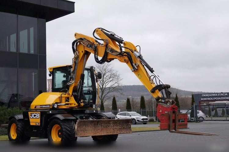 JCB HYDRADIG HD 110W / KOPARKA KOŁOWA / 2019 ROK / KOMPLET ŁYŻEK + WIDŁY DO PALET / PO KONTRAKCIE SERWISOWYM zdjęcie 1