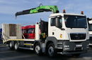 MAN TGS 35.360 / 8x2 / LAWETA 7.7 M + HDS FASSI 230 XP / OŚ PODNOSZONA / 4 OSIOWY / NAJAZDY HYDRAULICZNE / WCIĄGARKA  zdjęcie 5