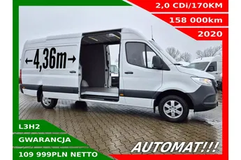 Mercedes Sprinter L3H2 109999zł NETTO 2.0CDi/170KM Automat