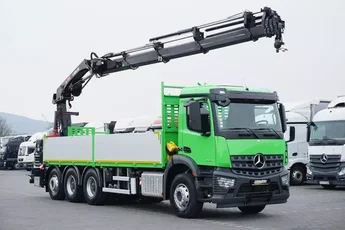 Mercedes AROCS / 3240 / 8 X 4 / TRIDEM / SKRZYNIOWY + HDS / HIAB 262 E – 7 / WYS. 19 M