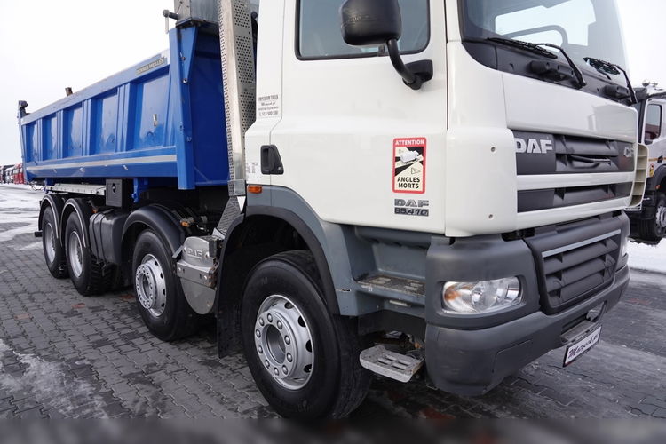 DAF CF 85.410 / 8X4 / WYWROTKA 2 STR / HYDROBURTA / MEILLER KIPPER / BORDMATIC / SPROWADZONY  zdjęcie 22