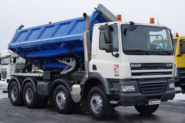 DAF CF 85.410 / 8X4 / WYWROTKA 2 STR / HYDROBURTA / MEILLER KIPPER / BORDMATIC / SPROWADZONY  zdjęcie 8