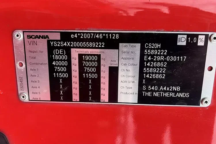 Scania S540 z Niemiec 2020/21 perfekcyjny stan pełna opcja z hydraulika zdjęcie 27