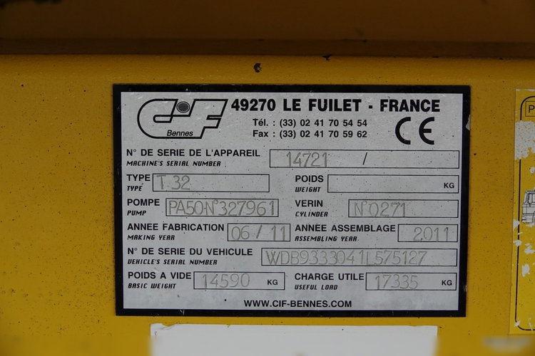 Mercedes ACTROS 3241 / 8x4 / WYWROTKA / HYDROBURTA / BORDMATIC / EURO 5 EEV / ŁADOWNOŚĆ: 19 500 KG  zdjęcie 41