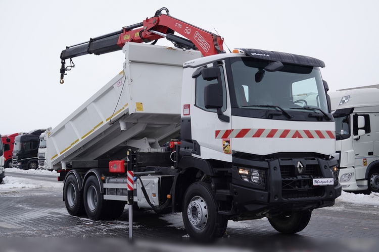 Renault C 380 / 6x4 / WYWROTKA + HDS FASSI F 175 / HYDROBURTA / EURO 6 / STEROWANIE RADIOWE / ROTATOR / BORDMATIC  zdjęcie 4