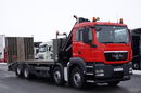 MAN TGS 35.360 / 8x2-4 / LAWETA + HDS HIAB 166 E-2 / OŚ PODNOSZONA / 4 OSIOWY / NAJAZDY HYDRAULICZNE / WCIĄGARKA / POMOC DROGOWA / EURO 5 EEV zdjęcie 10