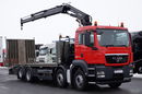 MAN TGS 35.360 / 8x2-4 / LAWETA + HDS HIAB 166 E-2 / OŚ PODNOSZONA / 4 OSIOWY / NAJAZDY HYDRAULICZNE / WCIĄGARKA / POMOC DROGOWA / EURO 5 EEV zdjęcie 5