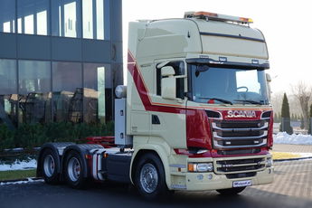 Scania R 580 / V8 / 6x4 / DMC: 95.000 KG / KLIMA POSTOJOWA / OPTICRUISE / 3 OSIOWY CIĄGNIK SIODŁOWY 